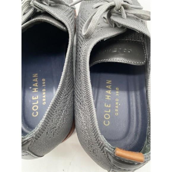 Cole Haan Mens Shoes Size 9.5M Grey Leather Oxford Lace Up Sneakers main image 3